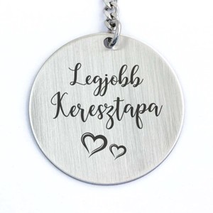 Legjobb Keresztapa acél medálos kulcstartó, Táska & Tok, Kulcstartó & Táskadísz, Kulcstartó, , MESKA