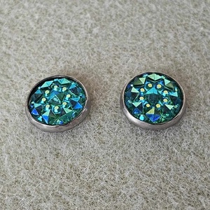 Türkiz Druzy bedugós fülbevaló - Meska.hu