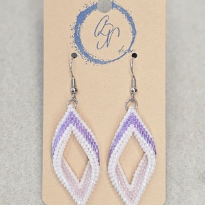 Peyote akasztós fülbevaló, Ékszer, Fülbevaló, Lógó fülbevaló, Gyöngyfűzés, gyöngyhímzés, MESKA