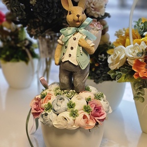 Fiú nyuszis asztaldísz - Meska.hu