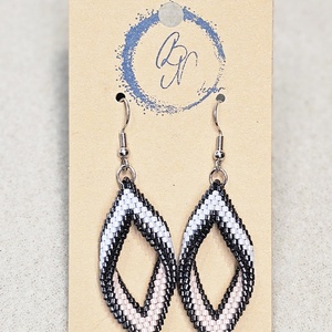 Peyote akasztós fülbevaló, Ékszer, Fülbevaló, Lógó fülbevaló, Gyöngyfűzés, gyöngyhímzés, MESKA