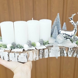 Szarvasos adventi asztaldísz - Meska.hu