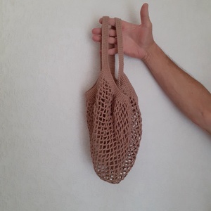 Horgolt francia  bevásárló cekker - táska & tok - bevásárlás & shopper táska - shopper, textiltáska, szatyor - Meska.hu