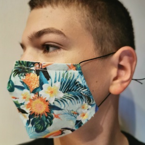 Mosható textil maszk tukán -  - Meska.hu