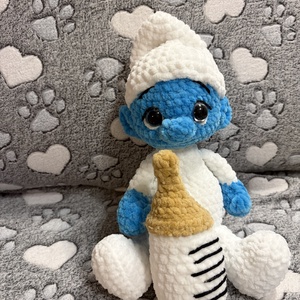 Horgolt Törpicur cumisüveggel - játék & sport - plüssállat & játékfigura - plüss mesefigurák - Meska.hu