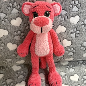 Rózsaszín párduc  - játék & sport - plüssállat & játékfigura - plüss mesefigurák - Meska.hu