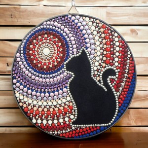 Cicás mandala, Otthon & Életmód, Dekoráció, Spiritualitás, Mandala, Festett tárgyak, MESKA