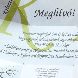 Dobozos esküvői meghívó színes, mintás grafikával, 7x7 cm - esküvő - meghívó & kártya - meghívó - Meska.hu