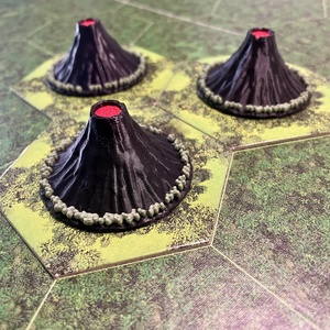 Tikal kiegészítő: vulkánok (3 db) - játék & sport - táblajáték és kártyajáték - társasjátékok - dobókocka - Meska.hu