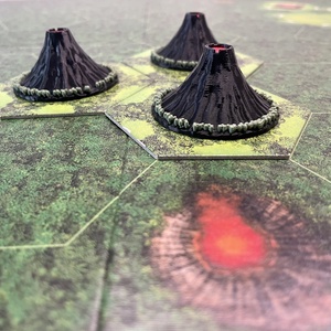 Tikal kiegészítő: vulkánok (3 db) - játék & sport - táblajáték és kártyajáték - társasjátékok - dobókocka - Meska.hu
