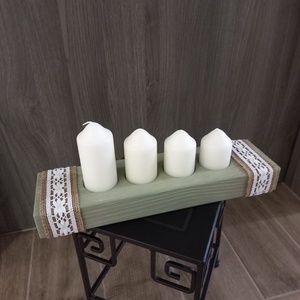 Fa gyertyatartó vagy m�csestartó, Karácsony, Adventi díszek, Adventi gyertyadíszek és koszorúdíszek, Famegmunkálás, Festett tárgyak, MESKA