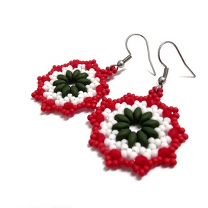 Nemzeti trikolor kokárda fülbevaló - Meska.hu