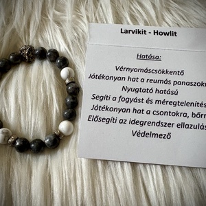 Larvikit - Howlit - ékszer - karkötő - ásványkarkötő - Meska.hu