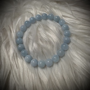 Akvamarin ásvány karkötő - ékszer - karkötő - ásványkarkötő - Meska.hu