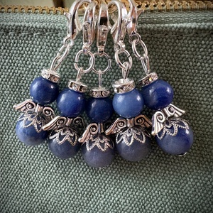 Kékkvarc Angyalkás függő delfinkapoccsal, Táska & Tok, Kulcstartó & Táskadísz, Táskadísz, Ékszerkészítés, MESKA