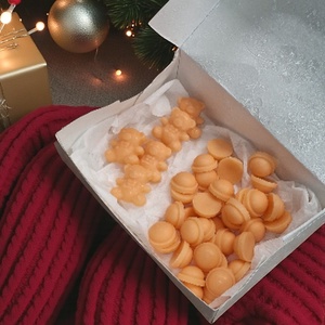 Illatviasz Mézes narancs Ajándékba csomagolva , Otthon & Életmód, Gyertya, illat, aroma, Illatviasz, Gyertya-, mécseskészítés, MESKA