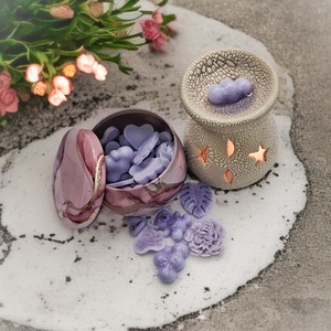 Levendulás relax  illatviasz  Díszdobozban , Otthon & Életmód, Gyertya, illat, aroma, Illatviasz, Gyertya-, mécseskészítés, MESKA