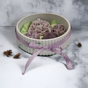 Magnólia illatú gyertyák dekoratív tálban  - otthon & életmód - gyertya, illat, aroma - gyertya - Meska.hu