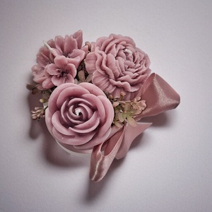 Gyertya szett virágcsokor formába kötve  - otthon & életmód - gyertya, illat, aroma - gyertya - Meska.hu