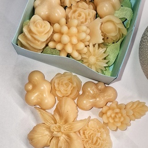 Viragos mézes barack illat csomag  díszdobozos ajándék - otthon & életmód - gyertya, illat, aroma - illatviasz - Meska.hu