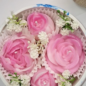 Virágos gyertyatál - otthon & életmód - gyertya, illat, aroma - gyertya - Meska.hu