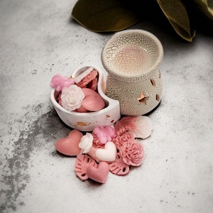 Illatviasz Cseresznye kókusz illat kerámia tálban , Otthon & Életmód, Gyertya, illat, aroma, Illatviasz, Gyertya-, mécseskészítés, MESKA