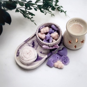 Gyertya és illatviasz szett kerámia tálban , Otthon & Életmód, Gyertya, illat, aroma, Illatviasz, Gyertya-, mécseskészítés, MESKA