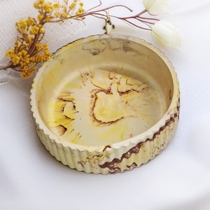 Egyedi ásvanyi alapú dekor tál 13 cm  - Meska.hu