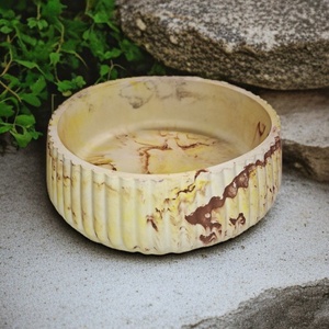 Egyedi ásvanyi alapú dekor tál 13 cm  - otthon & életmód - dekoráció - asztal és polc dekoráció - dekorációs tál, tartó - Meska.hu