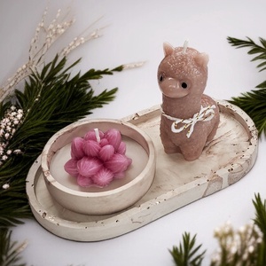 3 részes dekor gyertya szett ajándékba  - Meska.hu