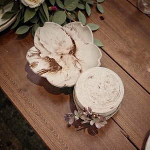 3 részes gyertya szett Nőnapra,  Anyák napjára  - otthon & életmód - dekoráció - asztal és polc dekoráció - dekorációs tál, tartó - Meska.hu