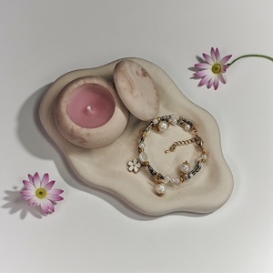 3 részes ajádék szett Nőnapra,  Anyák napjára  - otthon & életmód - dekoráció - asztal és polc dekoráció - dekorációs tál, tartó - Meska.hu