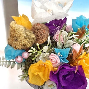 Virágoskert asztali dekoráció Nőnapra,  Anyák napjára  - otthon & életmód - dekoráció - asztal és polc dekoráció - dekorációs tál, tartó - Meska.hu