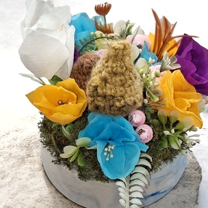 Virágoskert asztali dekoráció Nőnapra,  Anyák napjára  - otthon & életmód - dekoráció - asztal és polc dekoráció - dekorációs tál, tartó - Meska.hu