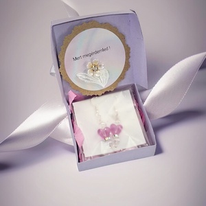 Fülbevaló díszdobozban személyes üzenettel - ékszer - fülbevaló - lógó fülbevaló - Meska.hu