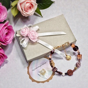 Gyöngy  karkötő díszdobozban személyes üzenettel, Ékszer, Karkötő, Memóriadrótos karkötő, Ékszerkészítés, MESKA