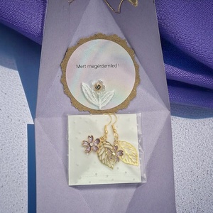 Fülbevaló díszdobozban személyes üzenettel - ékszer - fülbevaló - lógó fülbevaló - Meska.hu
