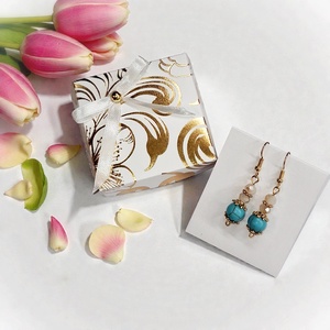 Fülbevaló díszdobozban , Ékszer, Fülbevaló, Lógó fülbevaló, Ékszerkészítés, MESKA