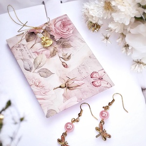 Fülbevaló díszcsomagolásban , Ékszer, Fülbevaló, Lógó fülbevaló, Ékszerkészítés, MESKA