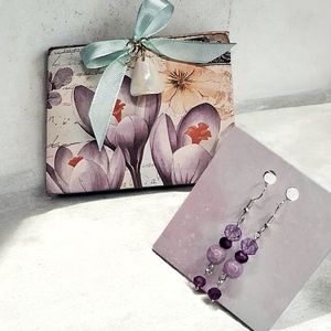 Ajándék nőknek � romantikus  fülbevaló elegáns dísztasakkal - ékszer - fülbevaló - lógó fülbevaló - Meska.hu