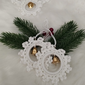 Karácsonyi karika, arany csengővel - Meska.hu