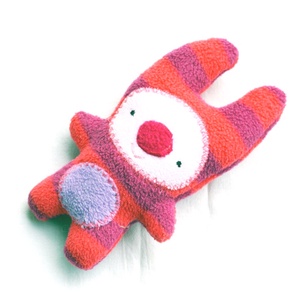 RUFUSZ - zsebszörny-krampusz újrahasznosított csíkos polárból -  - Meska.hu