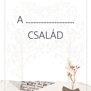 Anyáknapi családfa összeállítás sablon (bézs változat) - művészet - grafika & illusztráció - digitális - Meska.hu