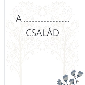 Anyáknapi családfa összeállítás sablon (kék változat) - művészet - grafika & illusztráció - digitális - Meska.hu
