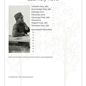 Szabadságharcos (h)őseink - családfa összeállítás sablon - művészet - grafika & illusztráció - digitális - Meska.hu