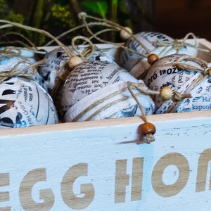 Környezettudatos húsvéti tojások, Otthon & Lakás, Dekoráció, Fali és függő dekoráció, Függődísz, , Meska