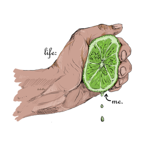 Póló Life is a lime grafikával - ruha & divat - férfi ruha - póló - Meska.hu
