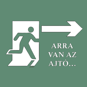 Póló Arra van az ajtó grafikával - ruha & divat - férfi ruha - póló - Meska.hu