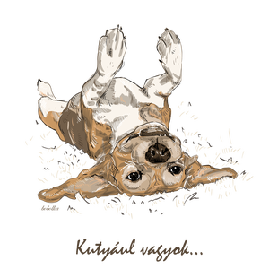 Póló Kutyául vagyok... grafikával - ruha & divat - női ruha - póló, felső - Meska.hu