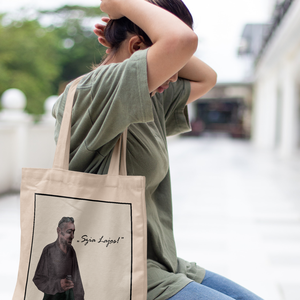 Vászontáska Szia Lajos grafikával - táska & tok - bevásárlás & shopper táska - shopper, textiltáska, szatyor - Meska.hu